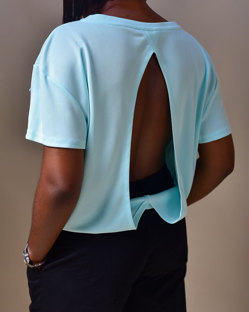 Women's Backless Top | Ocean Blue