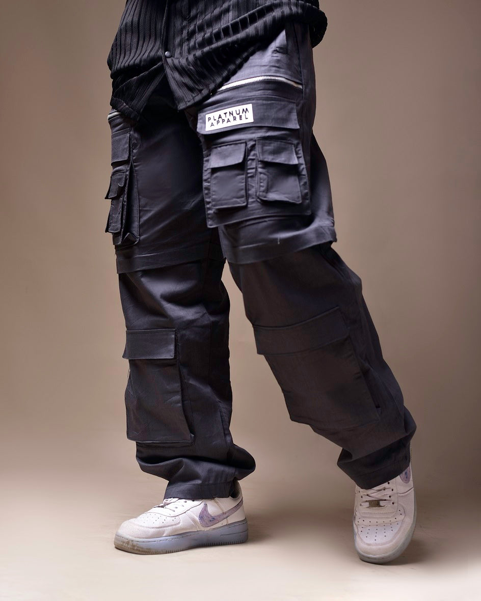 Men's Grey Action Cargo Trousers